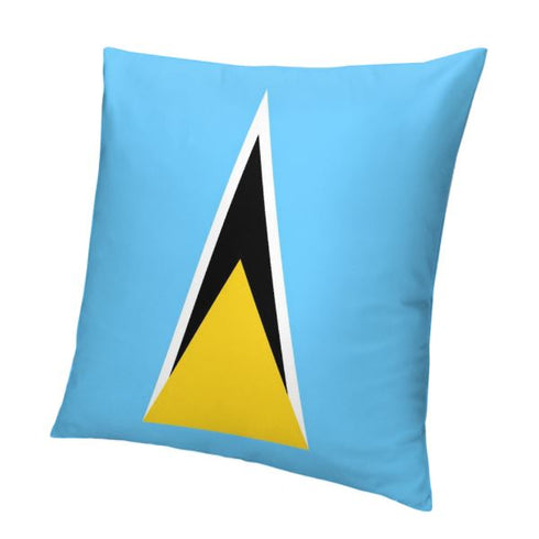 Saint Lucia Flag Throw Pillow - CaribeHeart Saint Lucia